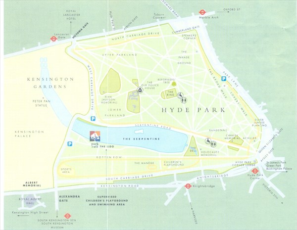 060-Карта Кенсингтонских садов и Гайд-парка